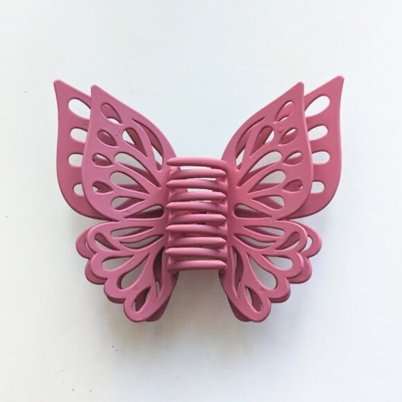 Sunday State Black and Pink Large Butterfly Clips - Picture 3 of 11